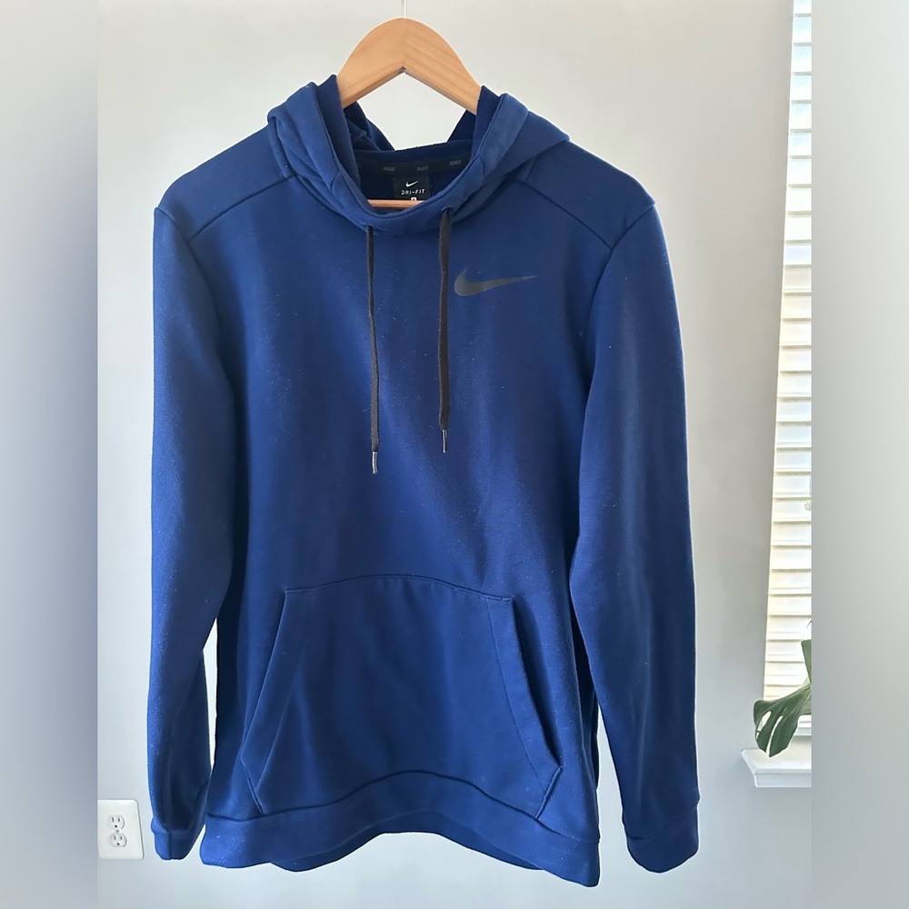 Nike Dri-FIT Therma Deep Blue Pullover Hoodie - Men's Small (S) 🔥